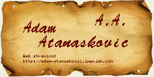 Adam Atanasković vizit kartica